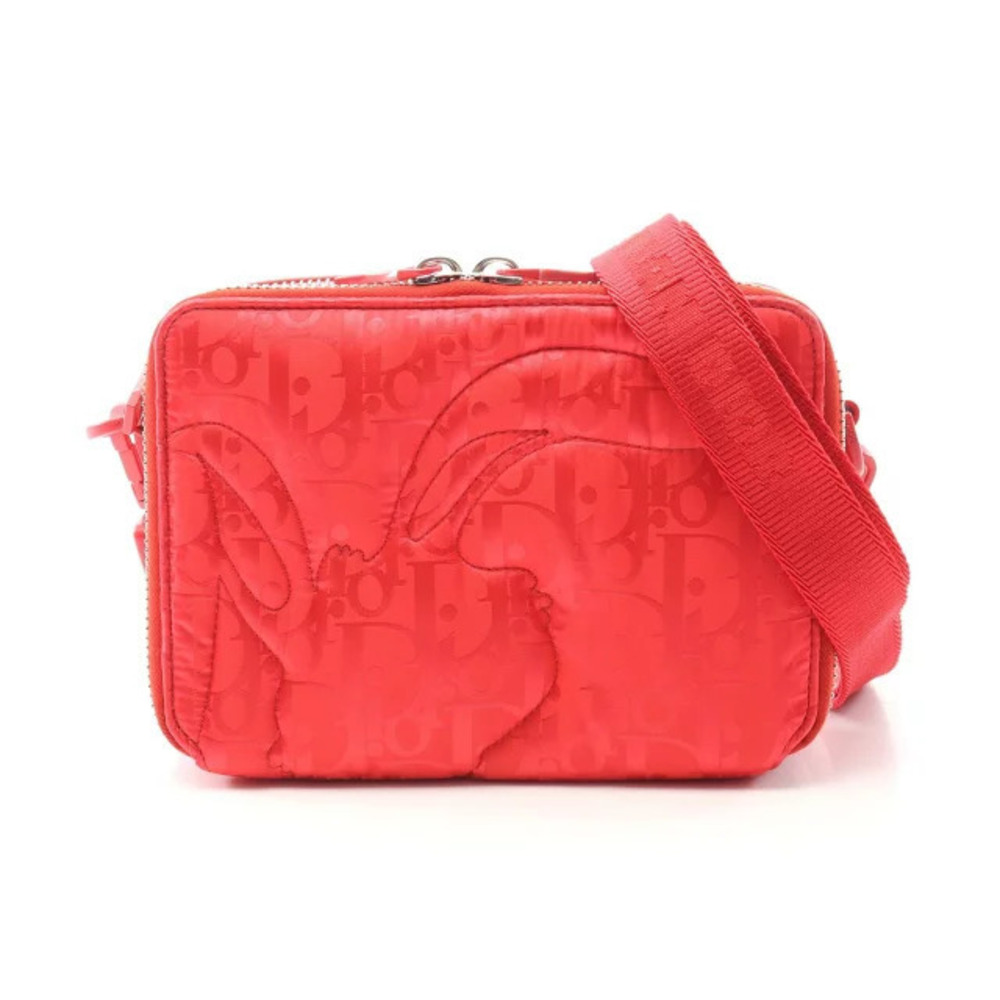Dior Christian Mirage Shoulder Red Bag Leather ERL - Picture 2 of 5